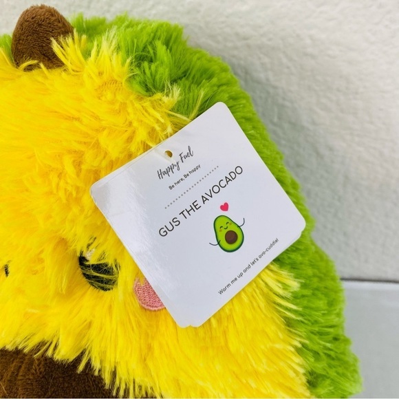 Happy Fuel Gus The Avocado Microwaveable Heating Pad Pillow Plush 10” - Picture 6 of 10